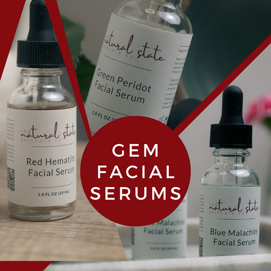 Facial Serum | Gemstone Serums (Malachite, Peridot, Hematite)