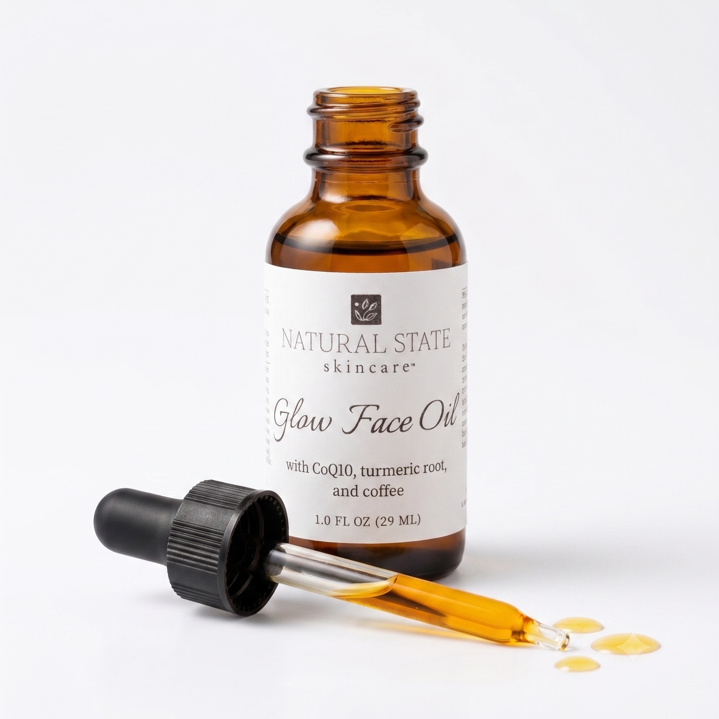 Facial Oil | Herbal Glow Face Oil with CoQ10, Turmeric, and Green Coffee Bean Oil