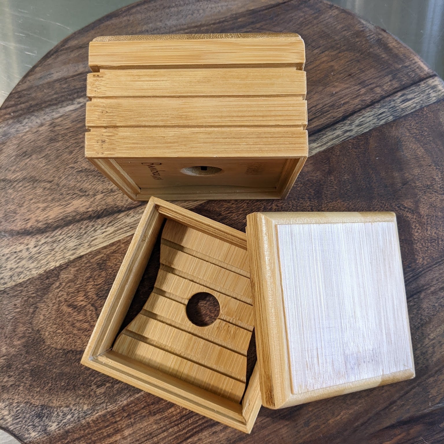Image of Bamboo Soap Holder with Lid