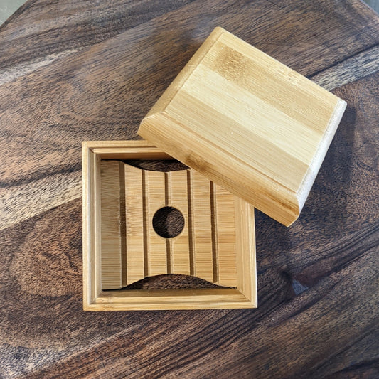 Image of Bamboo Soap Holder with Lid